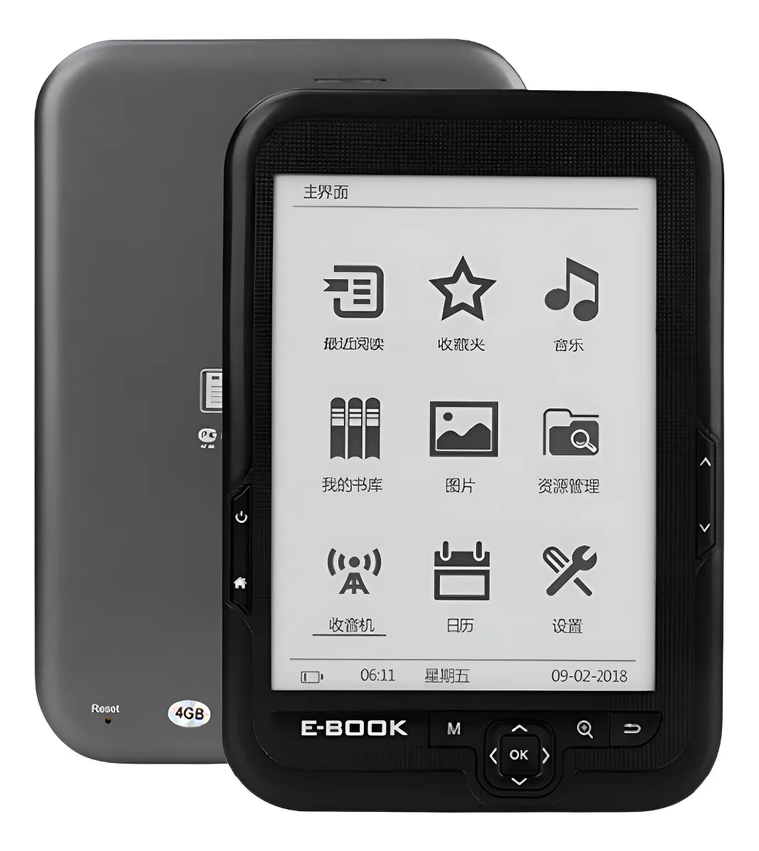 Lector de Libros Electrónicos 6" E-Book 16GB – Pantalla Táctil