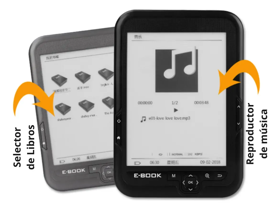Lector de Libros Electrónicos 6" E-Book 16GB – Pantalla Táctil - Imagen 2