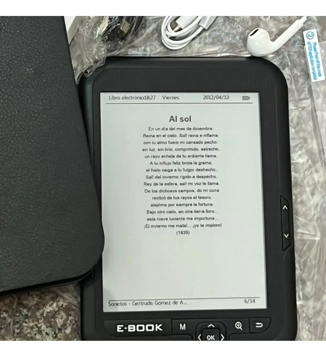 Lector de Libros Electrónicos 6" E-Book 16GB – Pantalla Táctil - Imagen 7