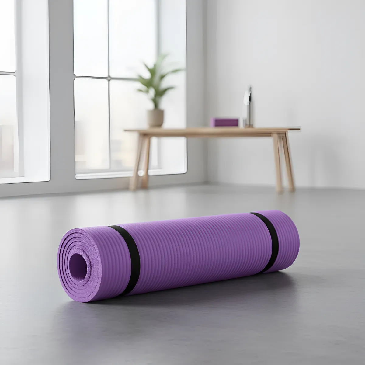 Mat de Yoga EVA 10 mm Antideslizante con Funda y Correa - Imagen 3