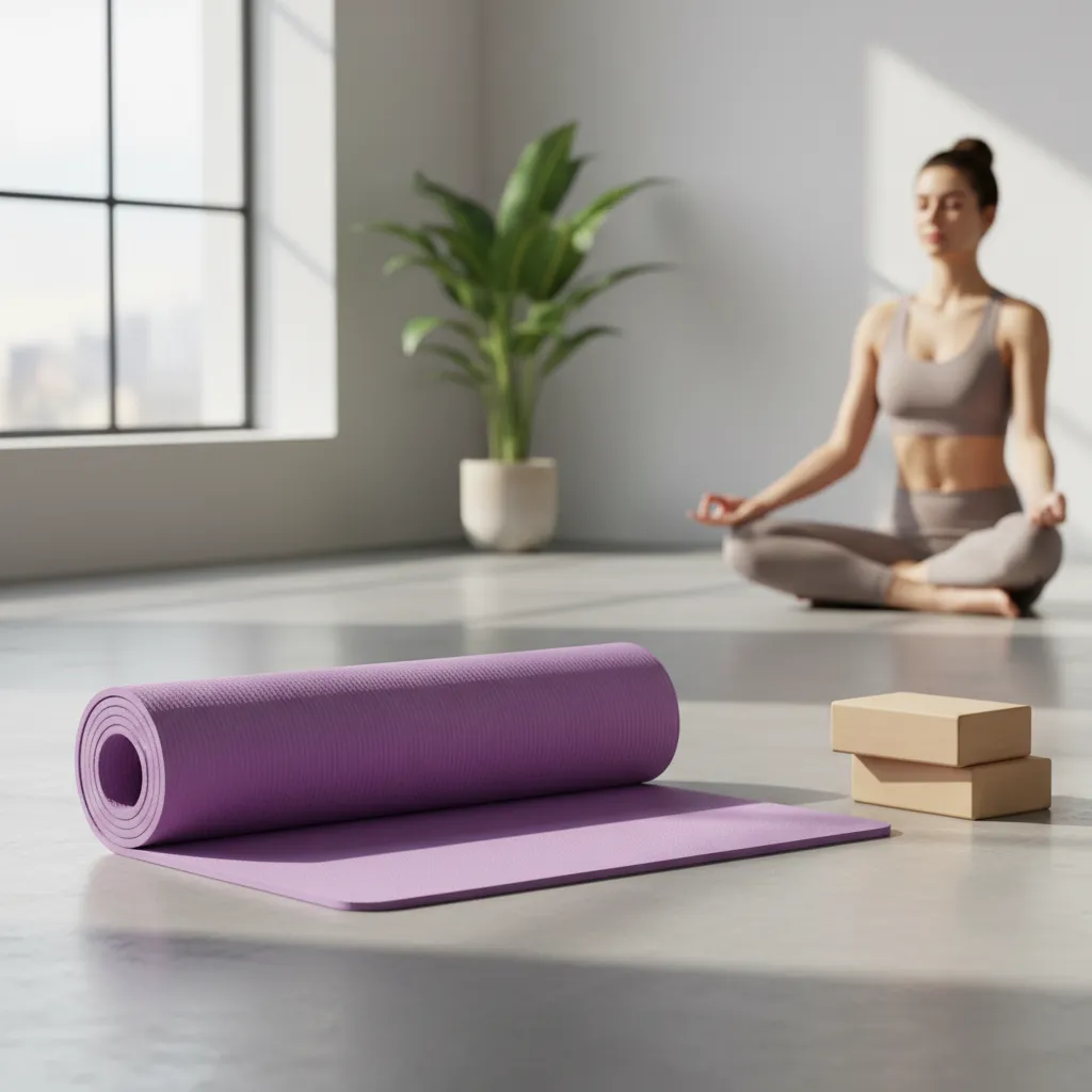 Mat de Yoga EVA 10 mm Antideslizante con Funda y Correa - Imagen 5