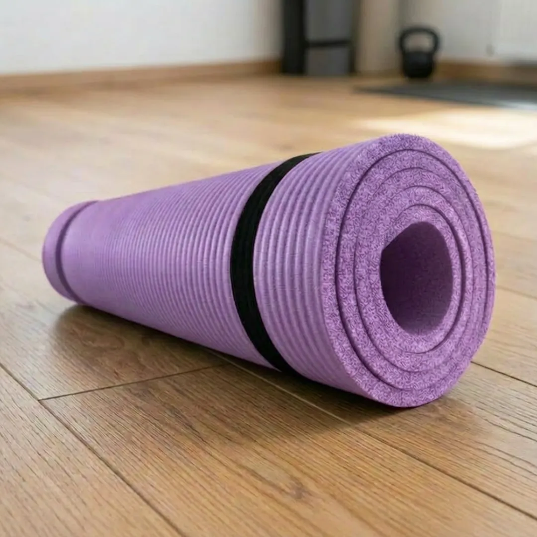 Mat de Yoga EVA 10 mm Antideslizante con Funda y Correa